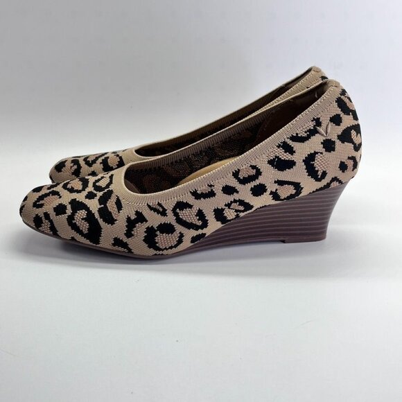 VIvala Square-Toe Wedge Margot Wedge Pro Size 7.5 (38.5) in Dark Leopard - Picture 2 of 13